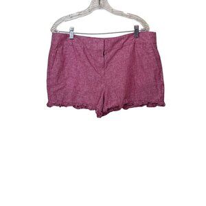 Loft Outlet Womens Ruffle HemLinem Blend  Size 12 Pink  boho lagenlook Beachy‎